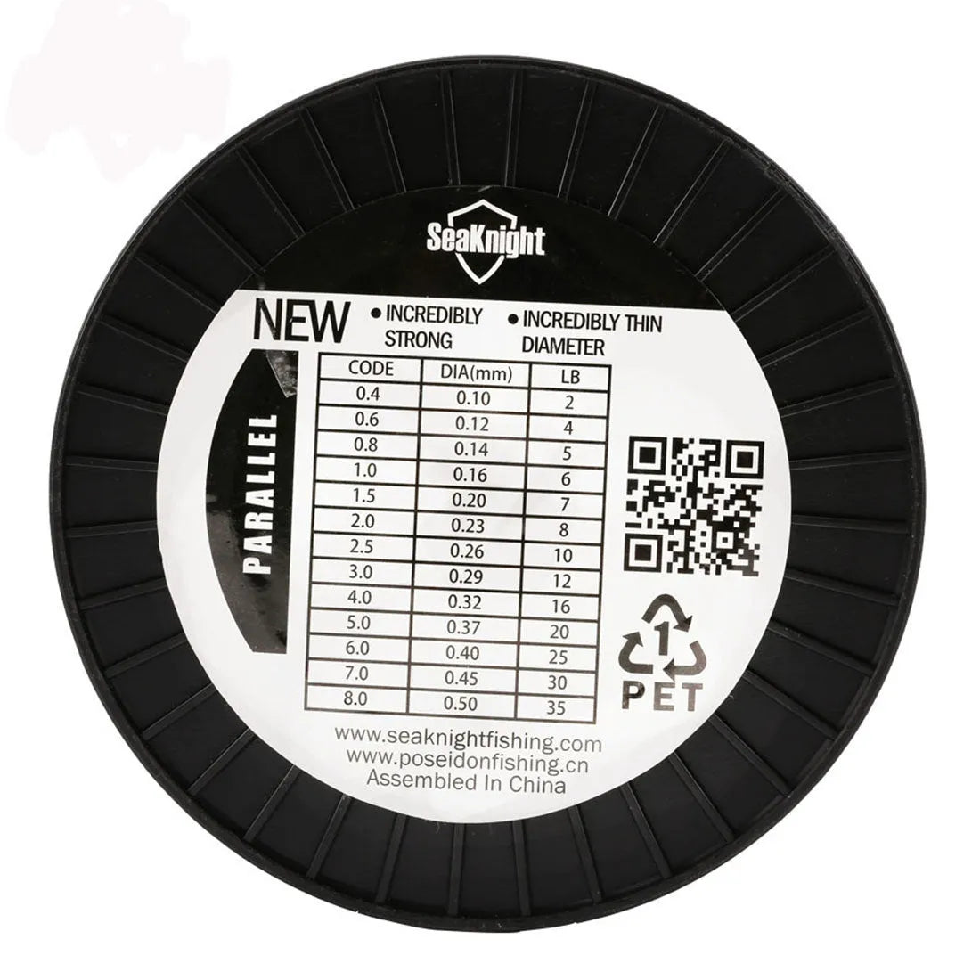 Seaknight 1000 M fishing line spool in selected colour showing nylon monofilament