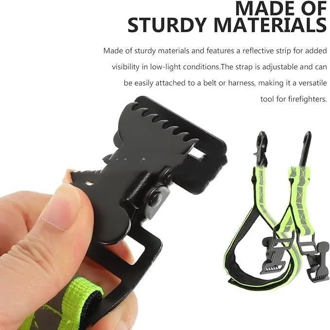 Fluorescent green gloves clamp with metal safety buckle for industrial applications