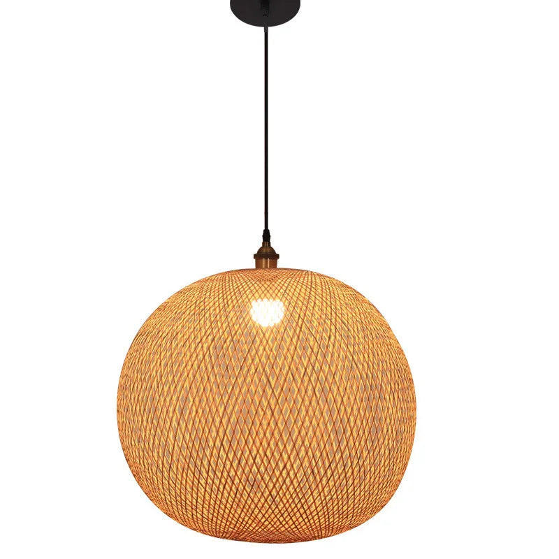 Zen Tea Room Pastoral Hall Chandelier ceiling light fitting with bulb, available in 20-55cm diameters for bedroom and leisure spaces