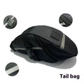 Black polyester quick-release mountain bike tail bag attached to a bicycle saddle, free size with padded interior