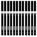 12 white and black waterproof eyeliner pencils with retractable design and sharpener for multi-use makeup
