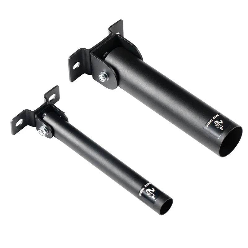 Steel wall-mounted rack for storing 25 barbell rods or gun barrels