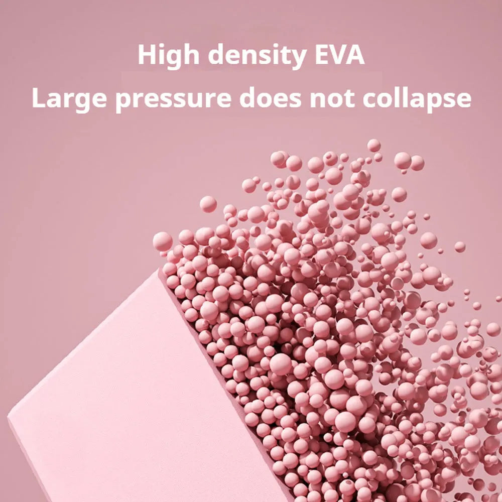 High density EVA foam yoga block with hexagonal facets and ridges in solid colour for pilates