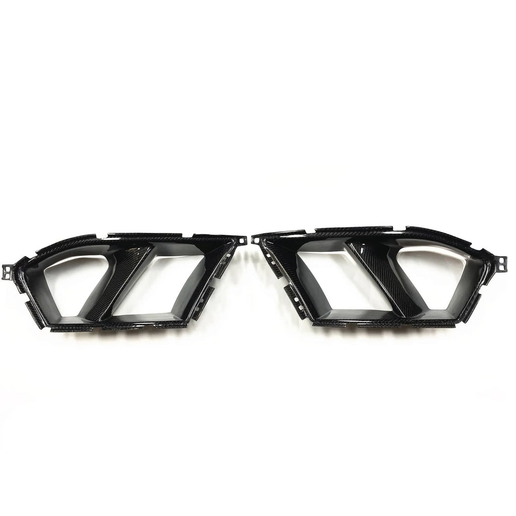 Dry carbon fiber front bumper grille for BMW M3 M4 G80 G82 black 3K weave UV coating