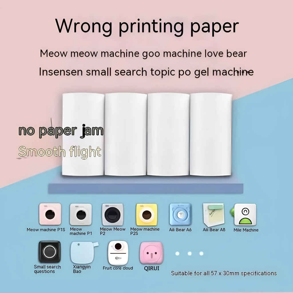Box of three rolls of 57x30mm thermal paper for student organisers and cash registers