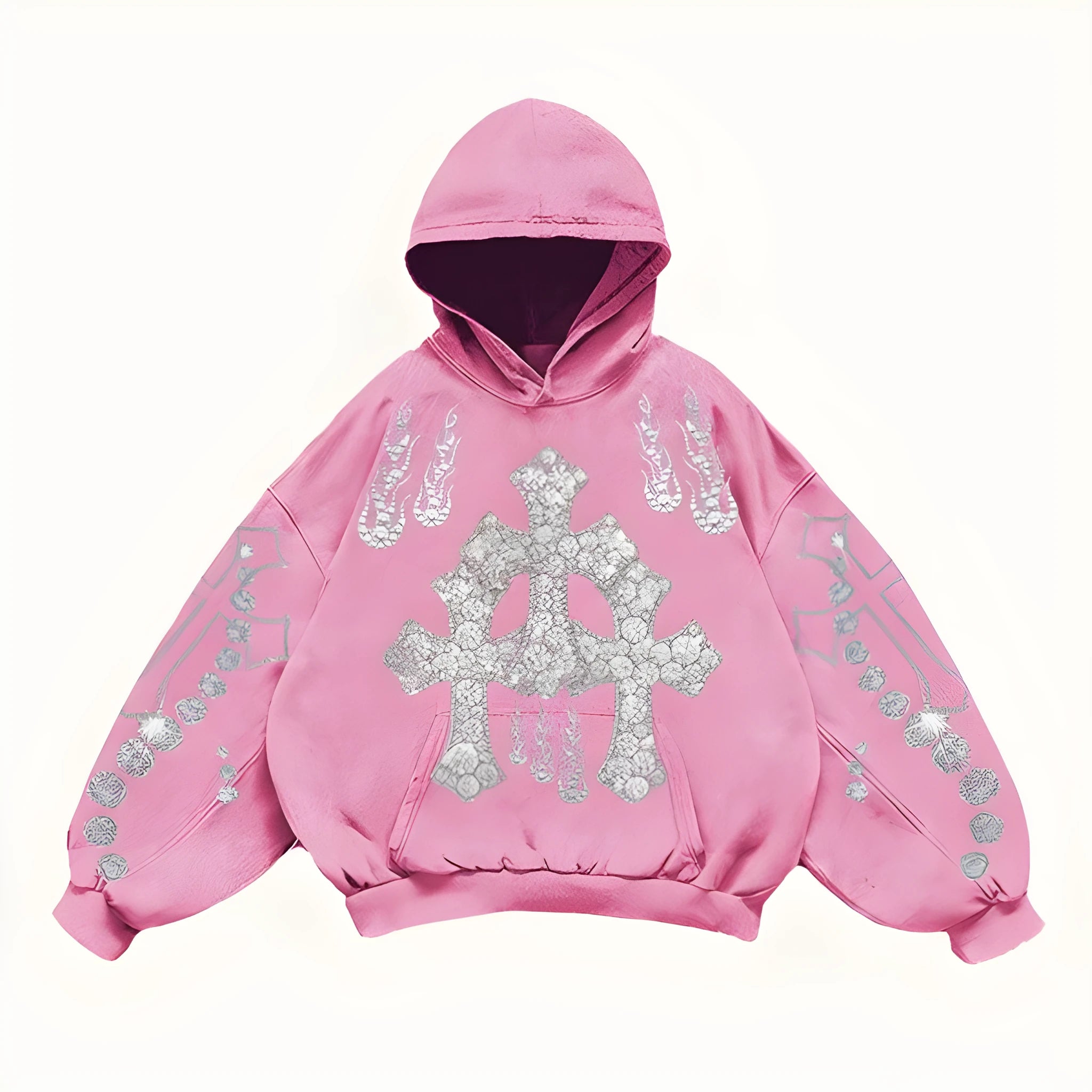 Fashion casual printed polyester sweater for women in pink, blue, black, and white sizes XS to 3XL