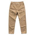 Men's micro elastic high-density slim washed straight-leg trousers in khaki, size M to 4XL