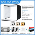 50cm studio light box with folding three-colour light board and metal frame