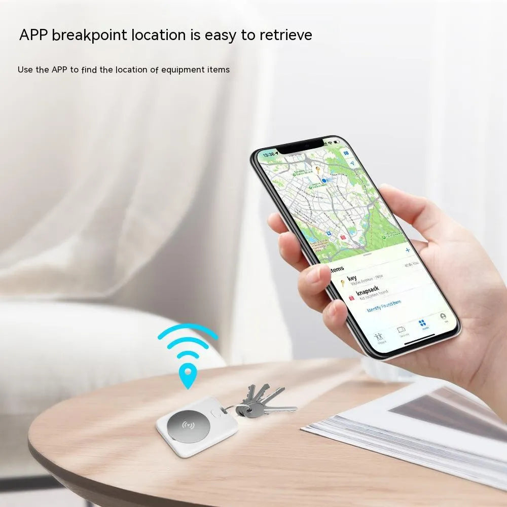 White smart anti-lost locator pet tracking device with alarm made from ABS plastic