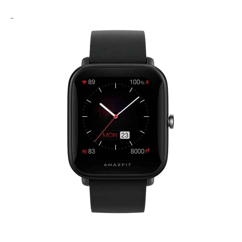 Amazfit Pop Pro smart watch in pine green with silicone strap on wrist