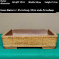 Yixing zisha purple sand rectangular ceramic flowerpot for flowers and plants