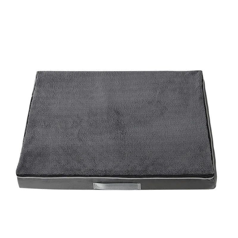 Removable washable sponge dog mat in brown, shown in a 100x75x10cm size.