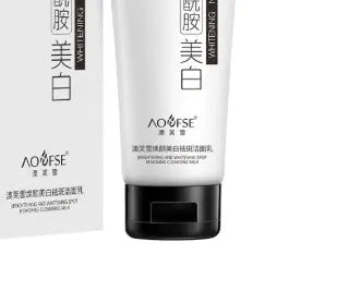 White 100ml whitening and freckle removing facial cleanser tube for pore cleansing