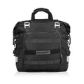 20L quick release motorcycle side bag in black polyester with straps