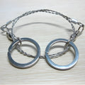 Stainless steel survival wire saw with pull rings, 55cm cutting length, 70cm total length