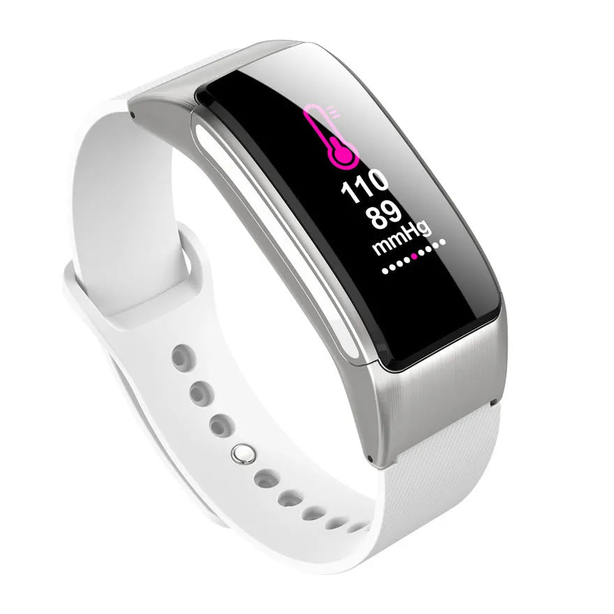B31 smart watch with heart rate blood pressure monitor in gold colour showing step count