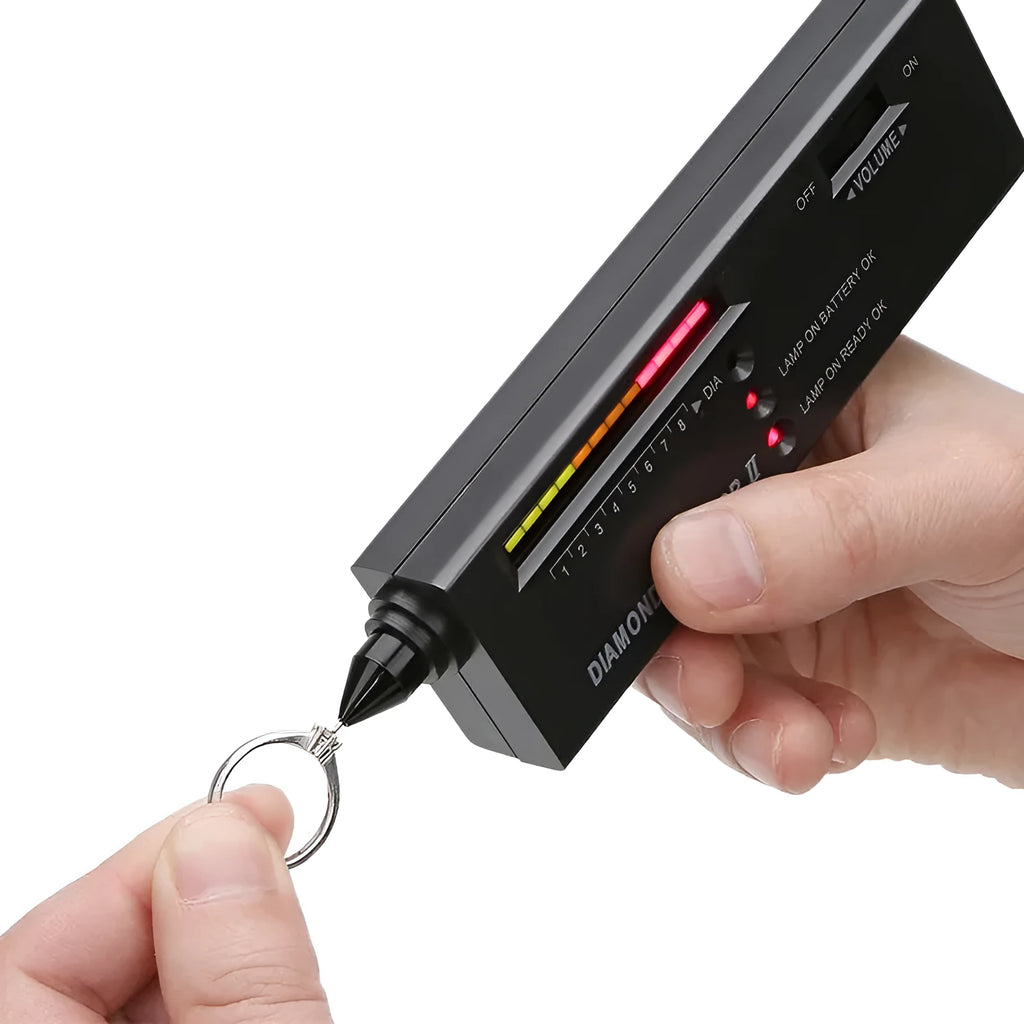 Black diamond thermal conductivity tester with metal probe for portable gem identification