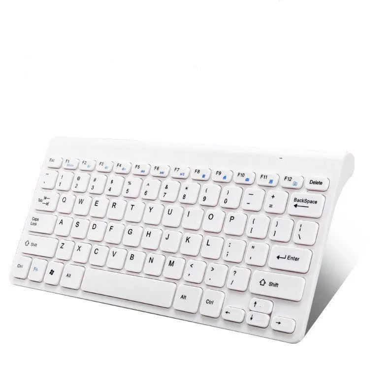 Black and white wireless keyboard and mouse set with 10-metre range