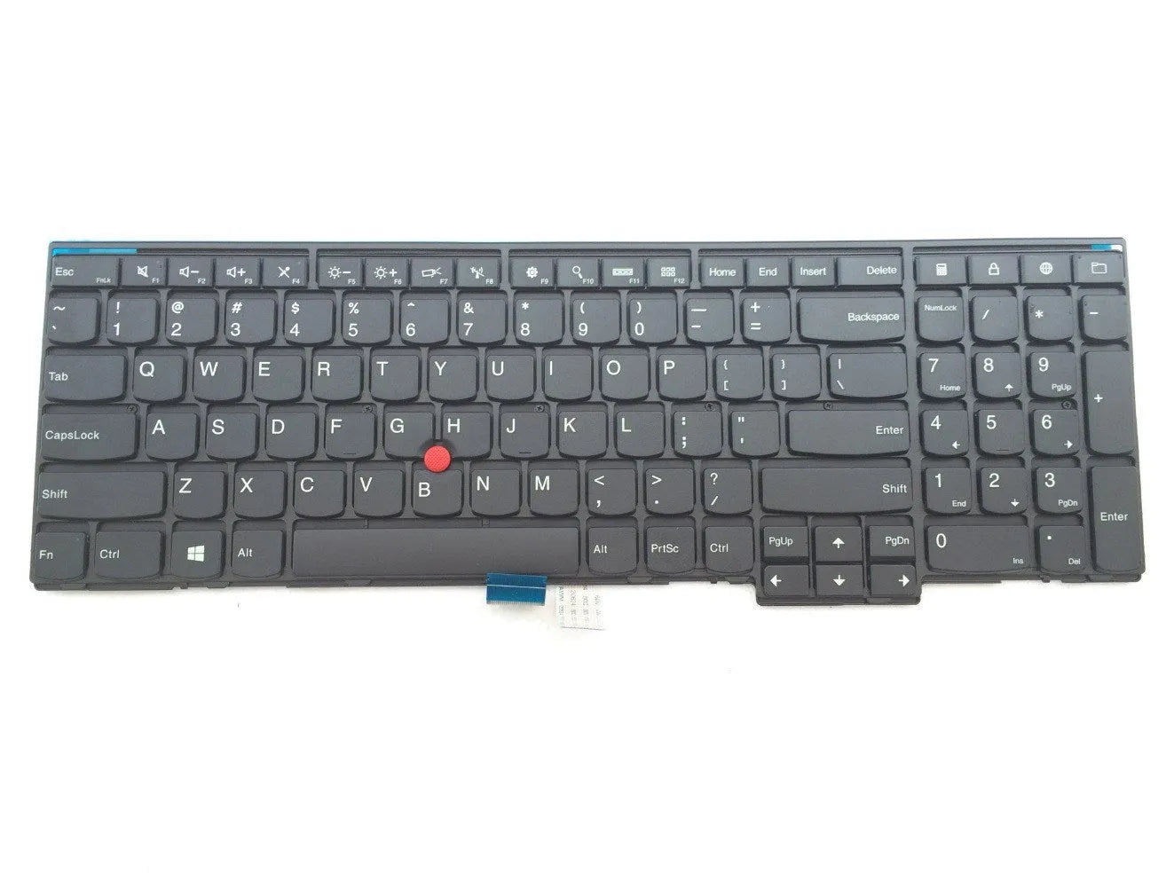 Black wired USB replacement keyboard for Lenovo E531 laptop