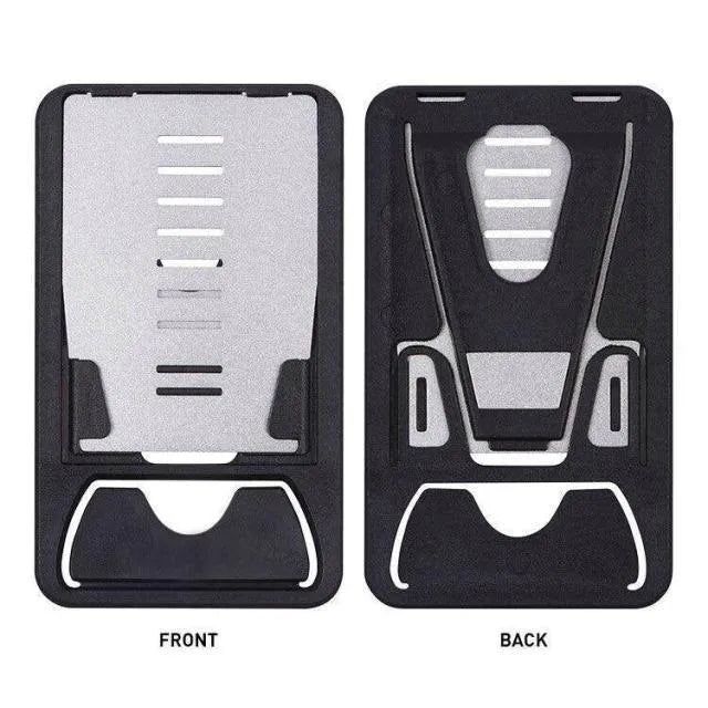 Black card phone holder desktop stand 8.5cm by 5cm for mobile phone