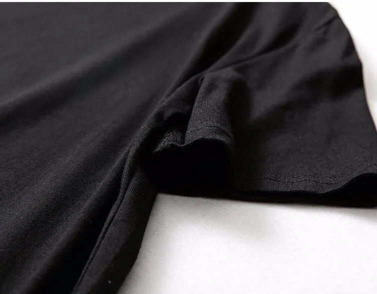 How You Doin t-shirt in black, short sleeve slim fit with bold letter print front view