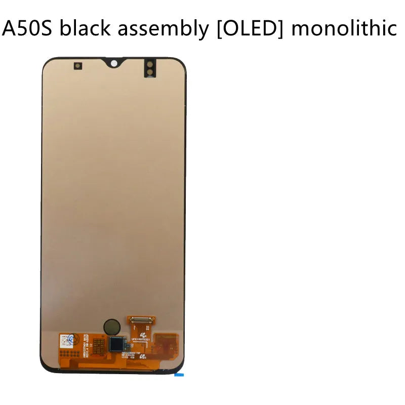 Samsung Galaxy A50 A50S black OLED incell monolithic LCD screen replacement front view