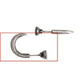 S925 sterling silver punk stud earring in straight nail or curved nail design on a hook.