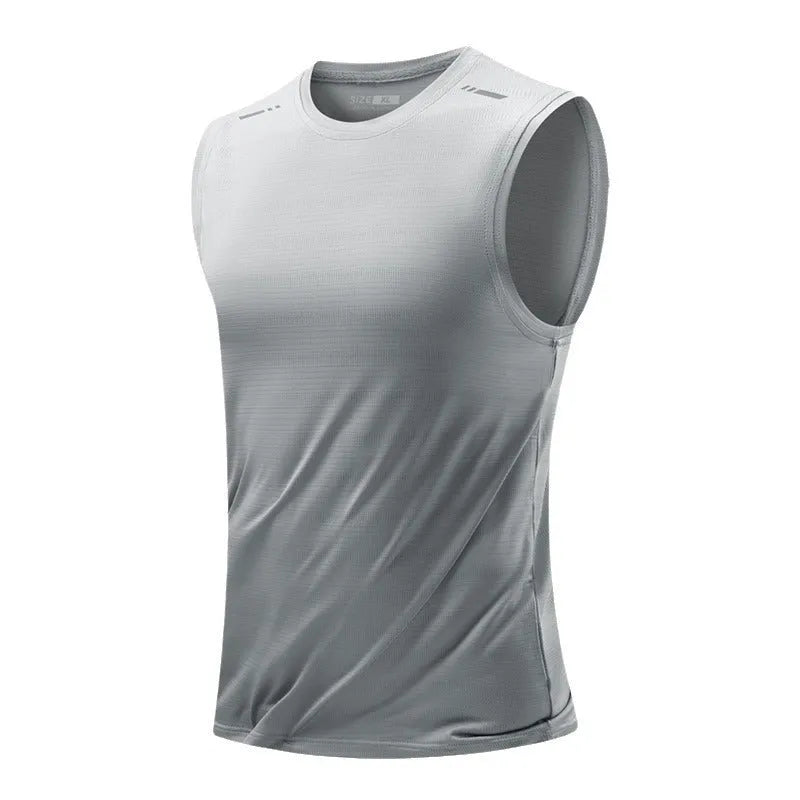 Men's loose sleeveless waistcoat in solid colour on hanger