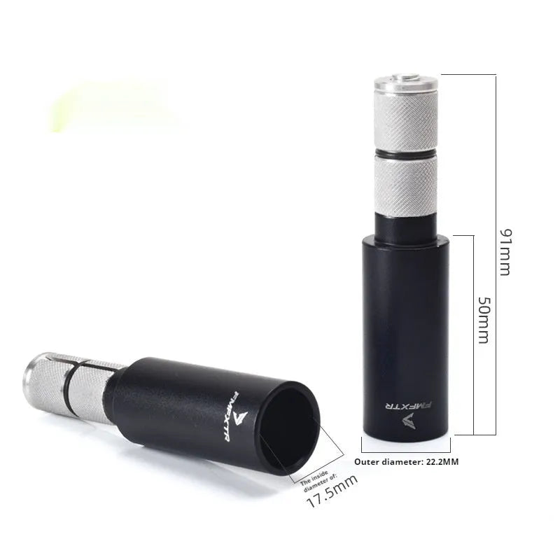 Pair of aluminium alloy bicycle handlebar extension rods with 15-20mm expansion range