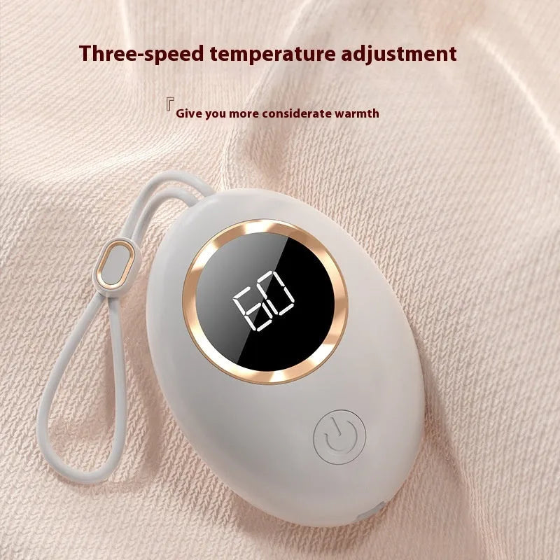 USB rechargeable hand warmer power bank with digital display in six colour options