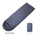 Navy blue envelope camping sleeping bag for adults with hollow cotton filling
