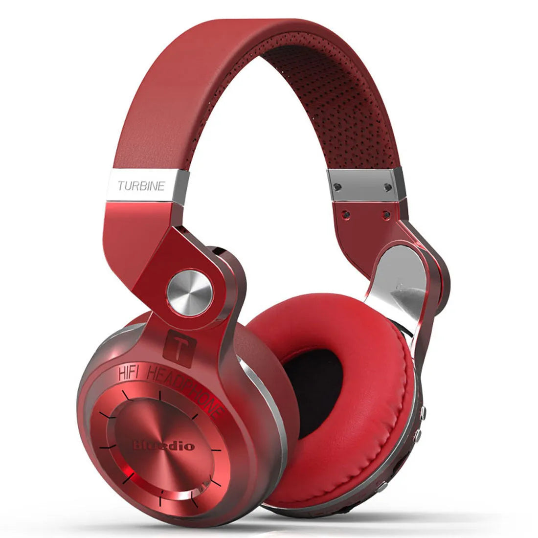 Bluetooth headset with head-mounted design in black, blue, red, or white colour options