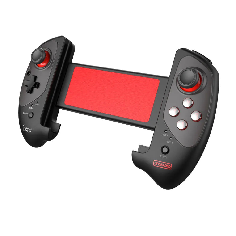 Red telescopic gamepad controller with USB cable for Android, iOS and PC