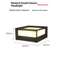 Outdoor LED solar column light in aluminium for door and wall mounting