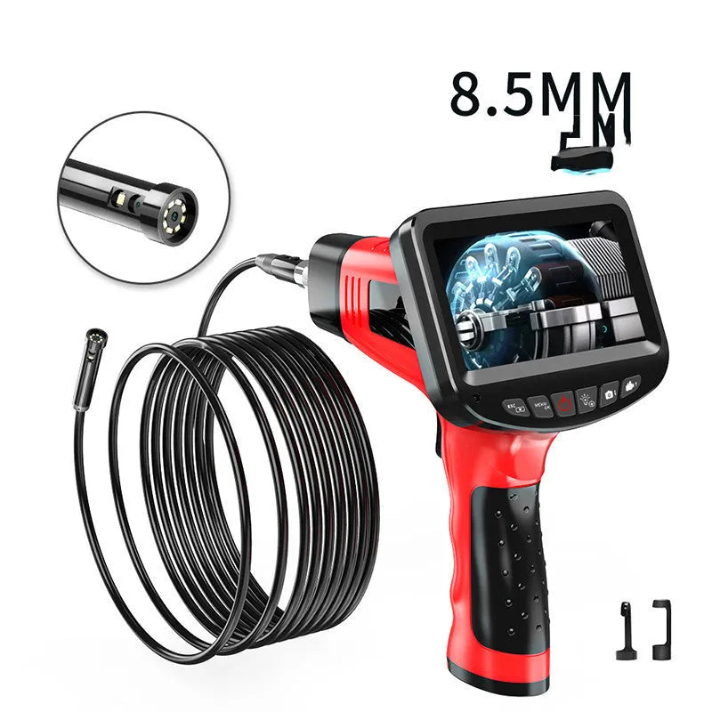 8.5mm dual-lens endoscope inspection camera with snake pipeline and memory card