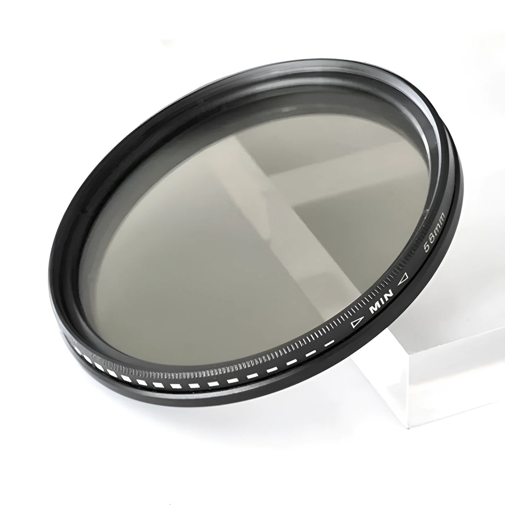 Adjustable multi-diameter camera neutral density filter with ND2 ND4 ND8 ND400 gradings