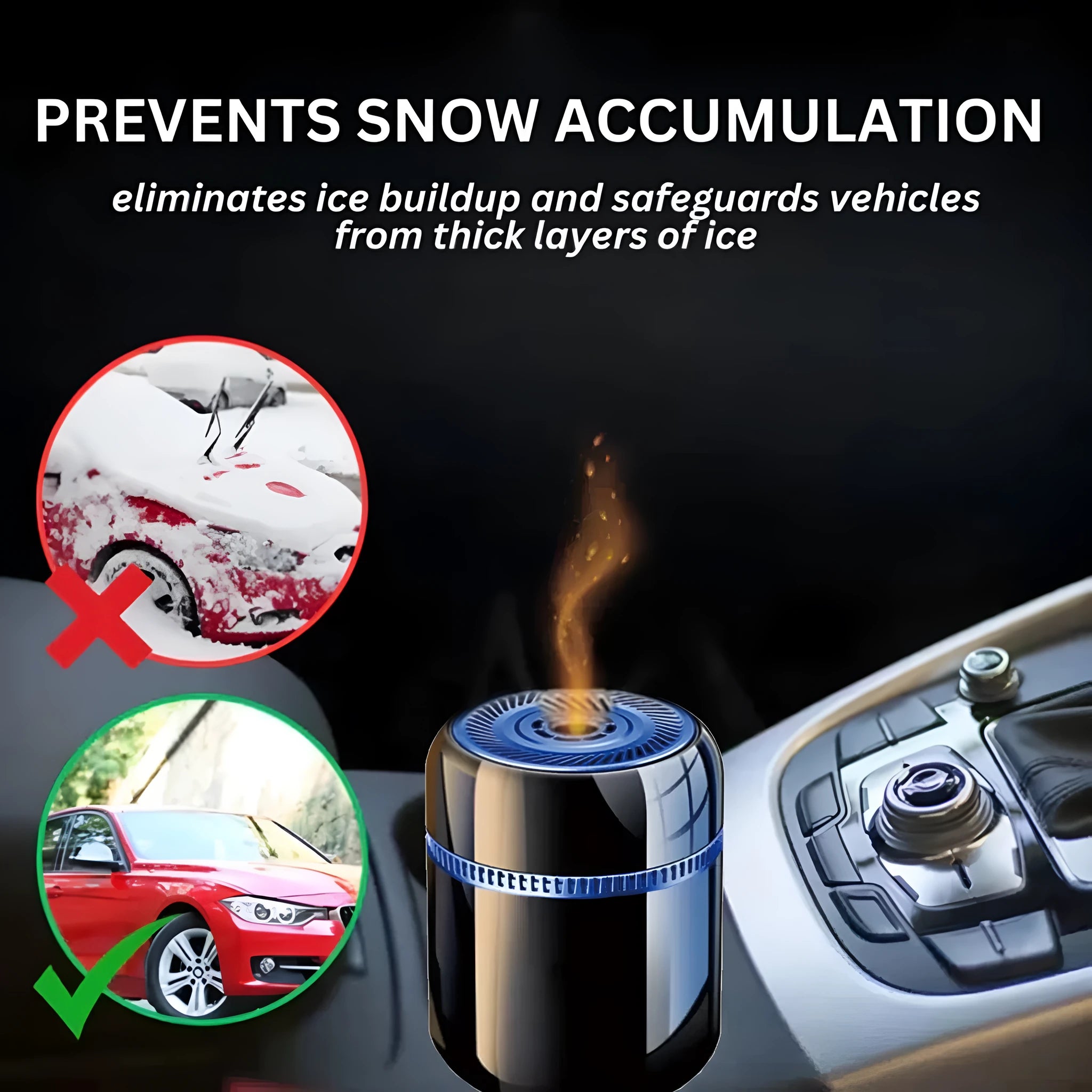Car windscreen anti-icing defroster device 5.6x6.8cm for snow melting
