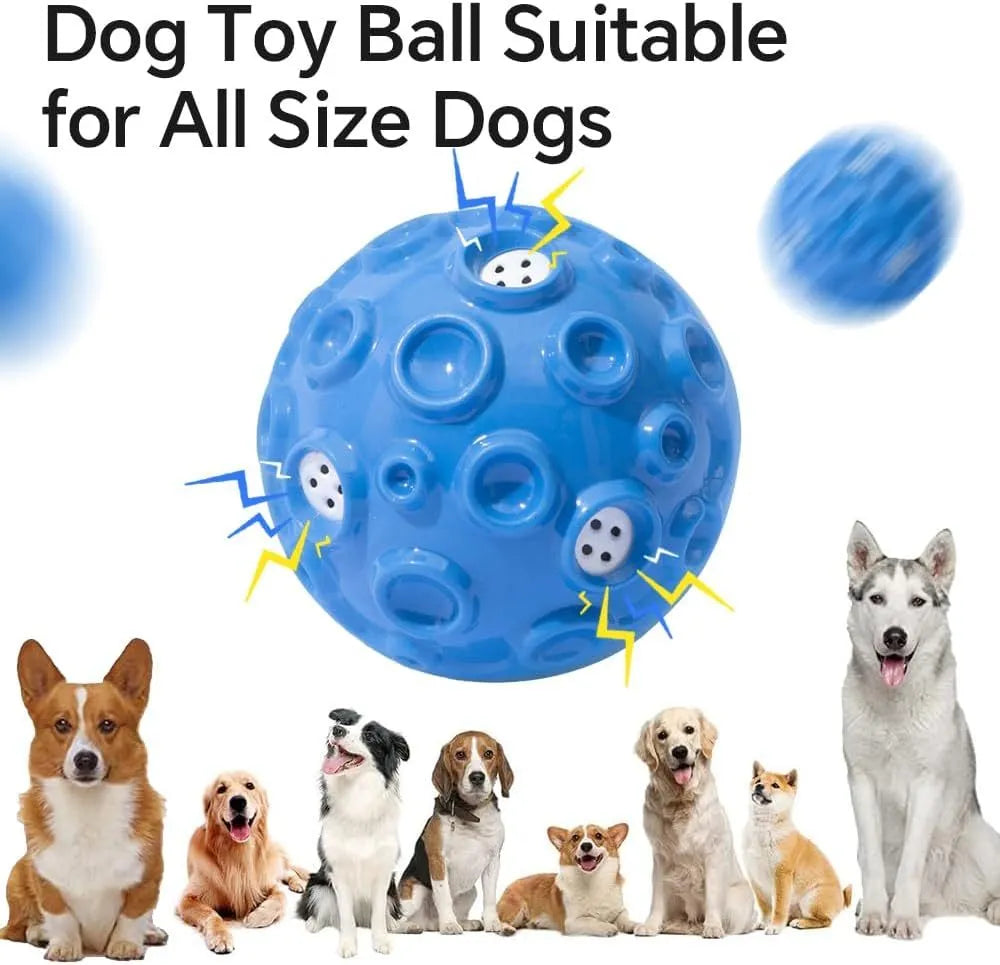 Durable natural rubber dog ball toy with textured surface for aggressive chewers in assorted colours