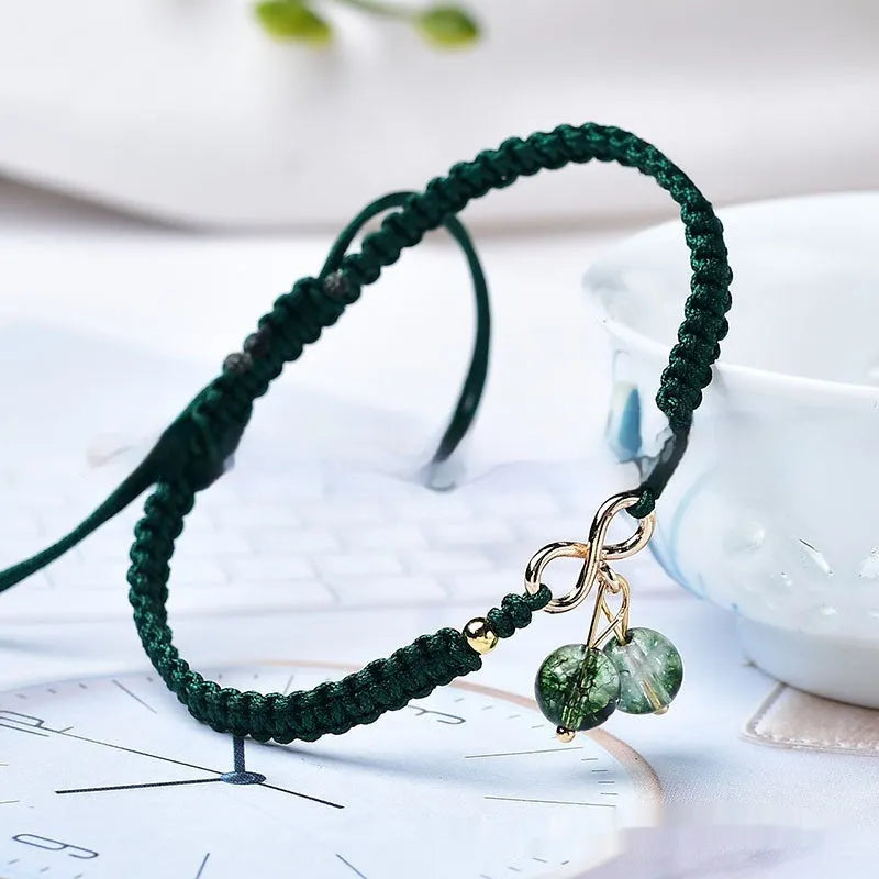 Women's Natural Strawberry Quartz crystal bracelet with fruit-shaped design and genuine materials