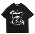 Men's retro hip hop print T-shirt in polyester fibre, colour TKL472, front view