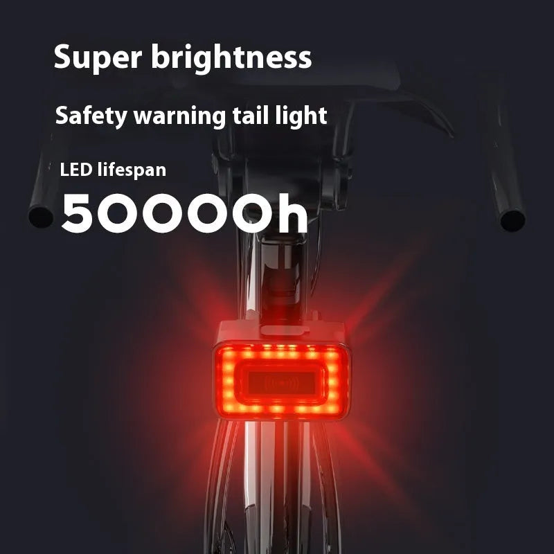 Bicycle radar taillight with millimeter wave detection showing dual mounting brackets