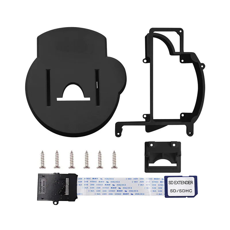 NGC CUBEODE V12 optical drive simulator for Gamecube, black ABS board with SD card extension cable and screws, boxed