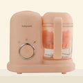 Baby food processor with steamer and blender functions in green or pink colours