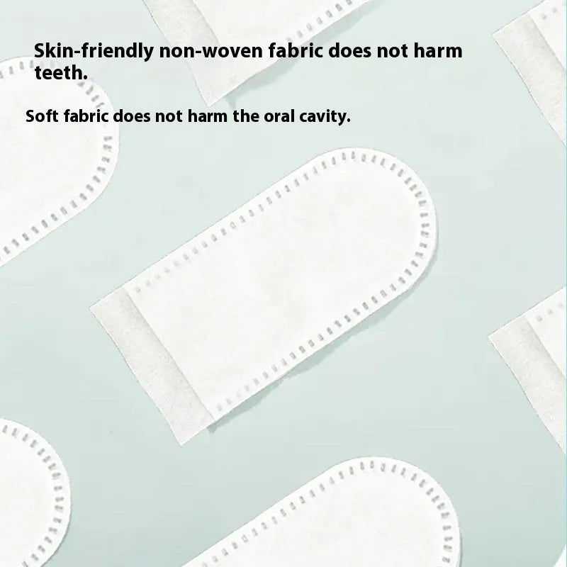 Pack of 50 non-woven fabric pet dental finger stalls for cat and dog teeth cleaning