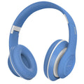 Blue and red Bluetooth wireless stereo headset with over-ear design for hands-free calling