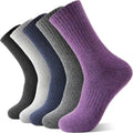 Unisex thickened cashmere tube socks in mixed colour, wool fabric, middle calf length