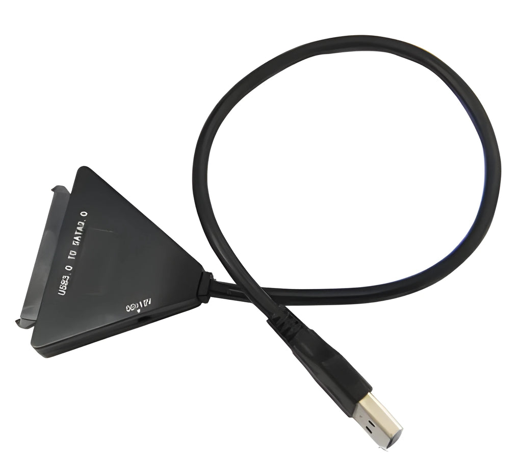 Black USB 3.0 to SATA 7+15 pin adapter cable for connecting hard drives externally