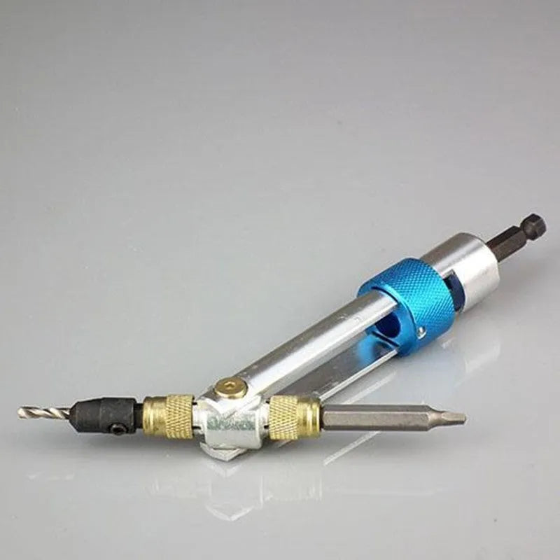 Half Time Drill driver kit with swivel head, magnetic bit holder, and set of Phillips and flathead tool bits