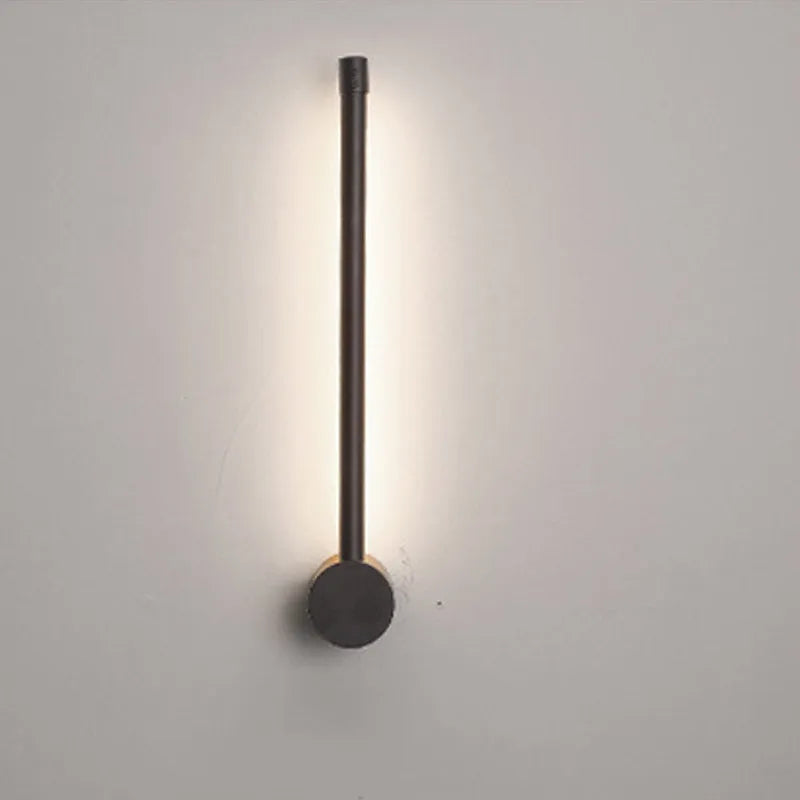 Nordic LED line wall lamp with iron shade, 50x7.5cm, offering 300-600mm size options