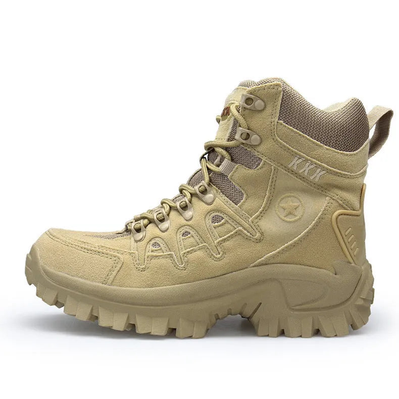 US Army Delta Tactical Boots for men in black and sand colour with rubber non-slip sole